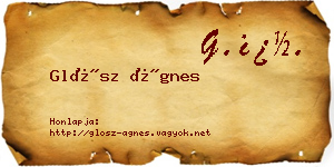 Glósz Ágnes névjegykártya